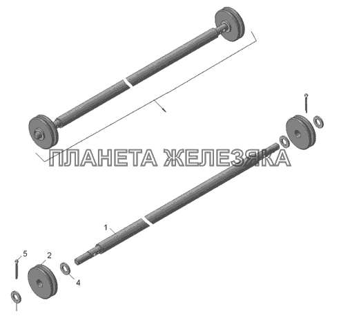 65115-8508040  Направляющая тента задняя КамАЗ-65115 (2009)